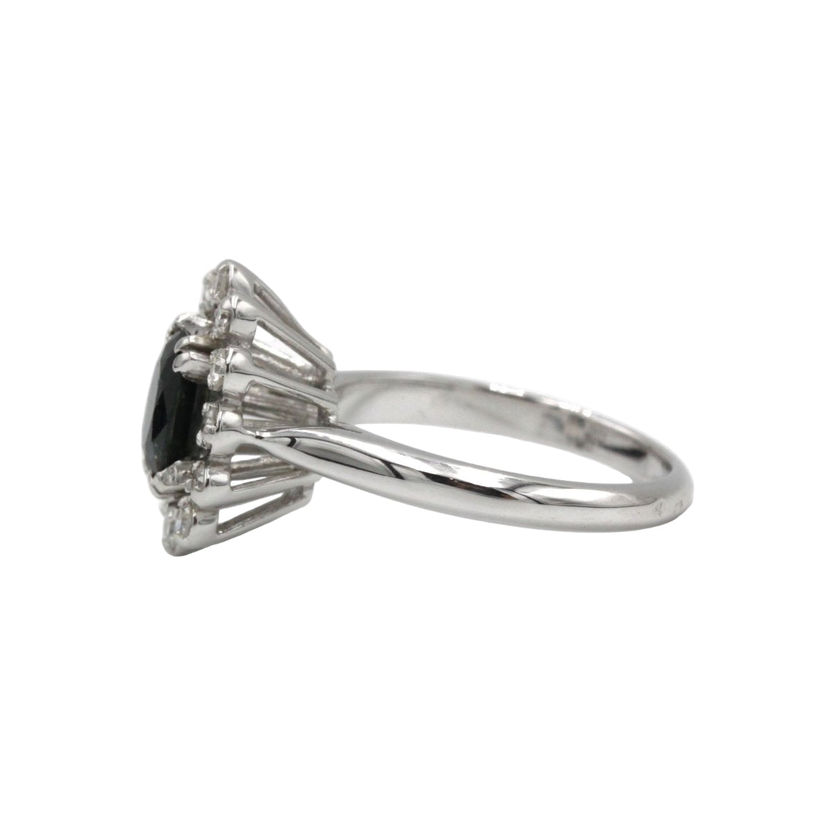Bague marguerite en or blanc et saphir - Castafiore