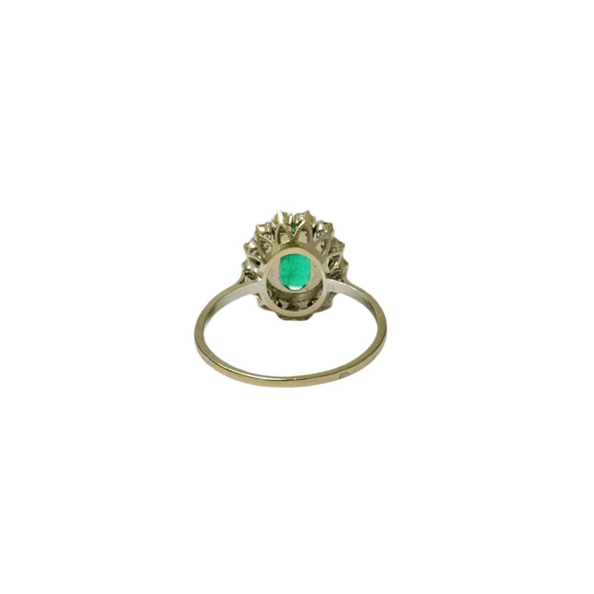 Bague Marguerite en or blanc, or jaune, émeraude et diamants - Castafiore