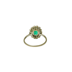 Bague Marguerite en or blanc, or jaune, émeraude et diamants - Castafiore