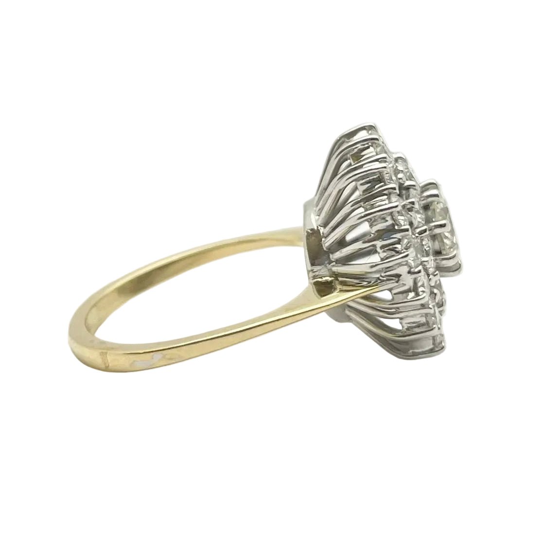 Bague Marguerite en or blanc, or jaune et diamants - Castafiore