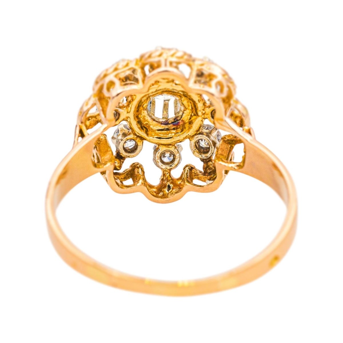 Bague Marguerite en or blanc, or rose et diamants - Castafiore