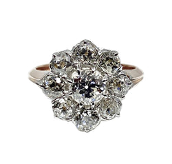 Bague Marguerite en or blanc, or rose et diamants - Castafiore
