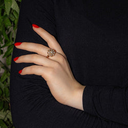 Bague Marguerite en or blanc, or rose et diamants - Castafiore