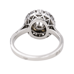 Bague Marguerite en or blanc, platine avec diamants - Castafiore