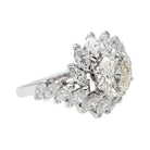 Bague Marguerite en or blanc, platine et diamant - Castafiore