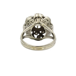 Bague Marguerite en or blanc, platine et diamants - Castafiore