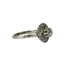 Bague Marguerite en or blanc, platine et diamants - Castafiore