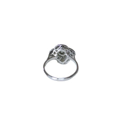 Bague Marguerite en or blanc, platine, et diamants - Castafiore