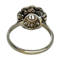 Bague Marguerite en or blanc, platine et diamants - Castafiore