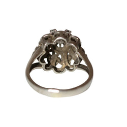 Bague Marguerite en or blanc, platine et diamants - Castafiore