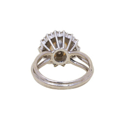 Bague Marguerite en or blanc, platine, perle, et diamants - Castafiore