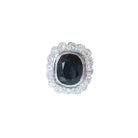 Bague Marguerite en or blanc, platine, saphir et diamant - Castafiore