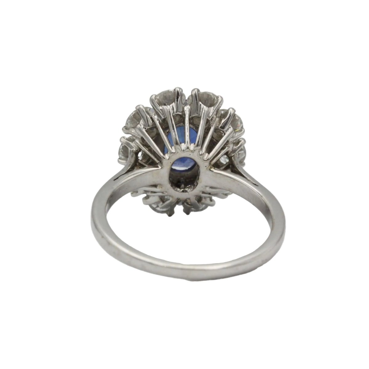 Bague Marguerite en or blanc, platine, saphir et diamants - Castafiore