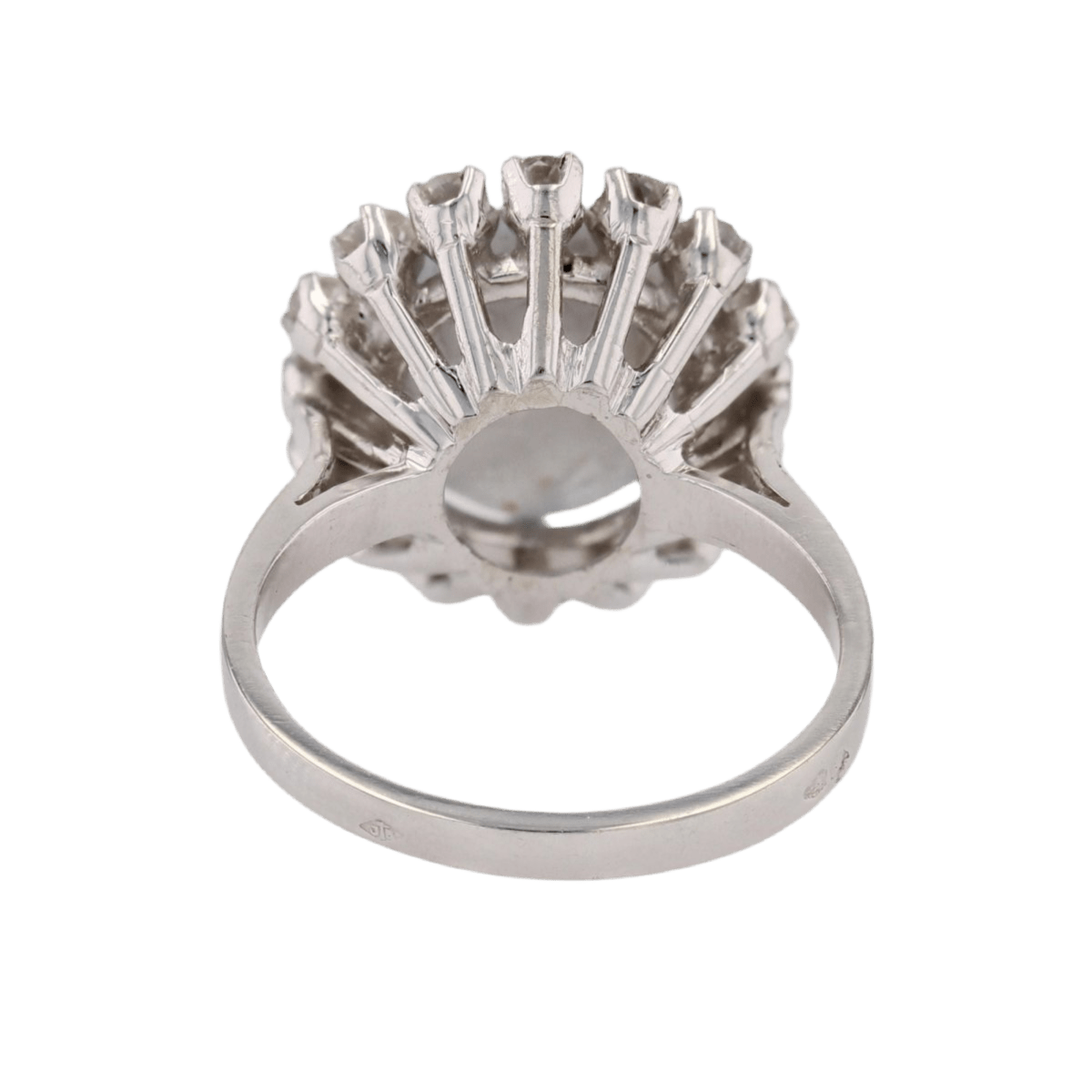 Bague Marguerite en or blanc, platine, saphir et diamants - Castafiore