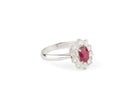 Bague Marguerite en or blanc, rubis et diamants - Castafiore