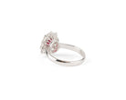 Bague Marguerite en or blanc, rubis et diamants - Castafiore