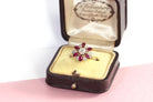 Bague Marguerite en or blanc, rubis et diamants - Castafiore