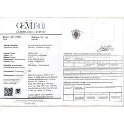 Bague Marguerite en or blanc, rubis et diamants - Castafiore