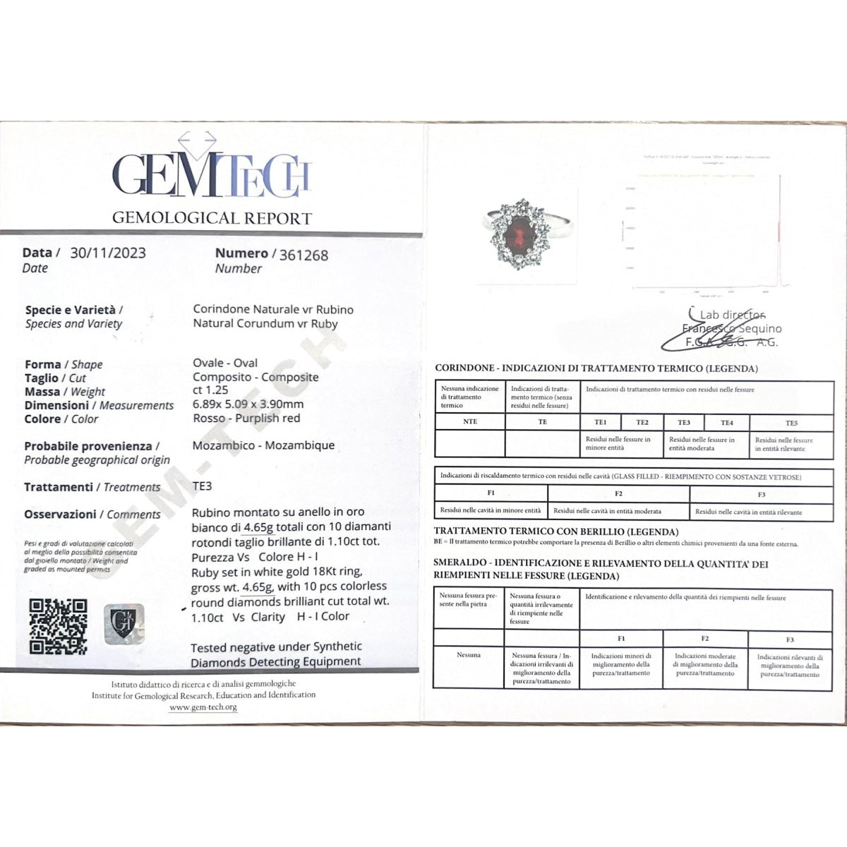 Bague Marguerite en or blanc, rubis et diamants - Castafiore