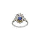 Bague Marguerite en or blanc, saphir et diamants - Castafiore