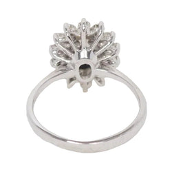 Bague Marguerite en or blanc, saphir et diamants - Castafiore