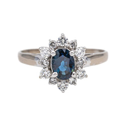 Ring Margueritte White gold Sapphire 