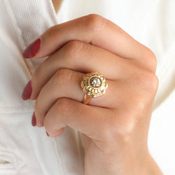 Bague Marguerite en or jaune - Castafiore