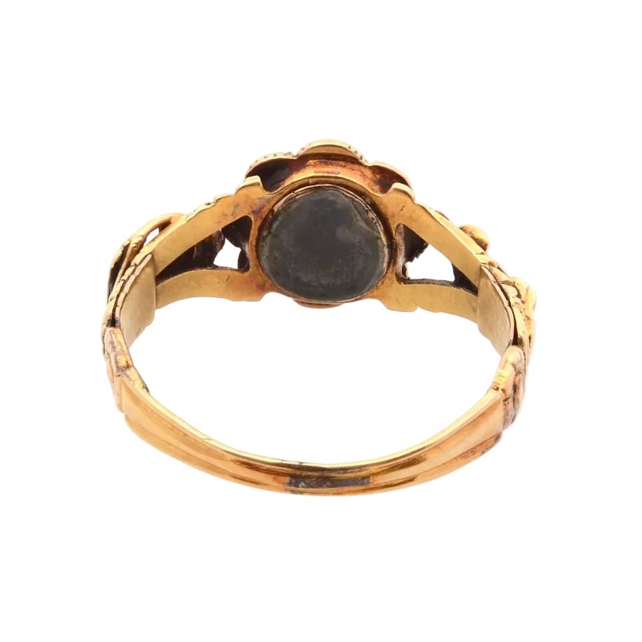 Bague Marguerite en or jaune, agate et perles - Castafiore