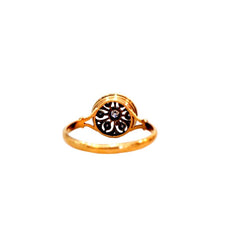 Bague Marguerite en or jaune, argent, et diamants - Castafiore