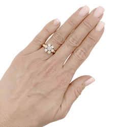 Bague Marguerite en or jaune et diamants - Castafiore