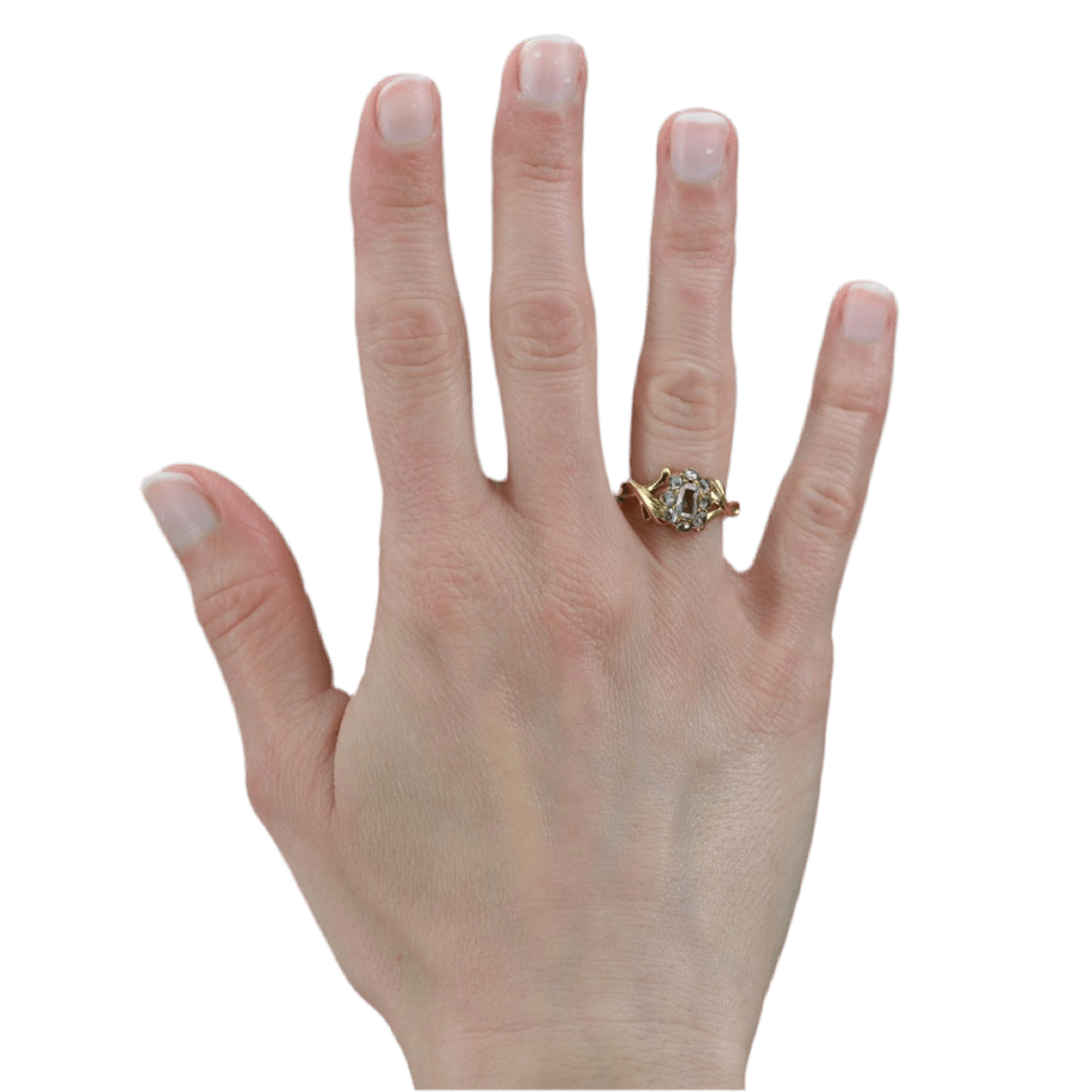 Bague Marguerite en or jaune et diamants - Castafiore