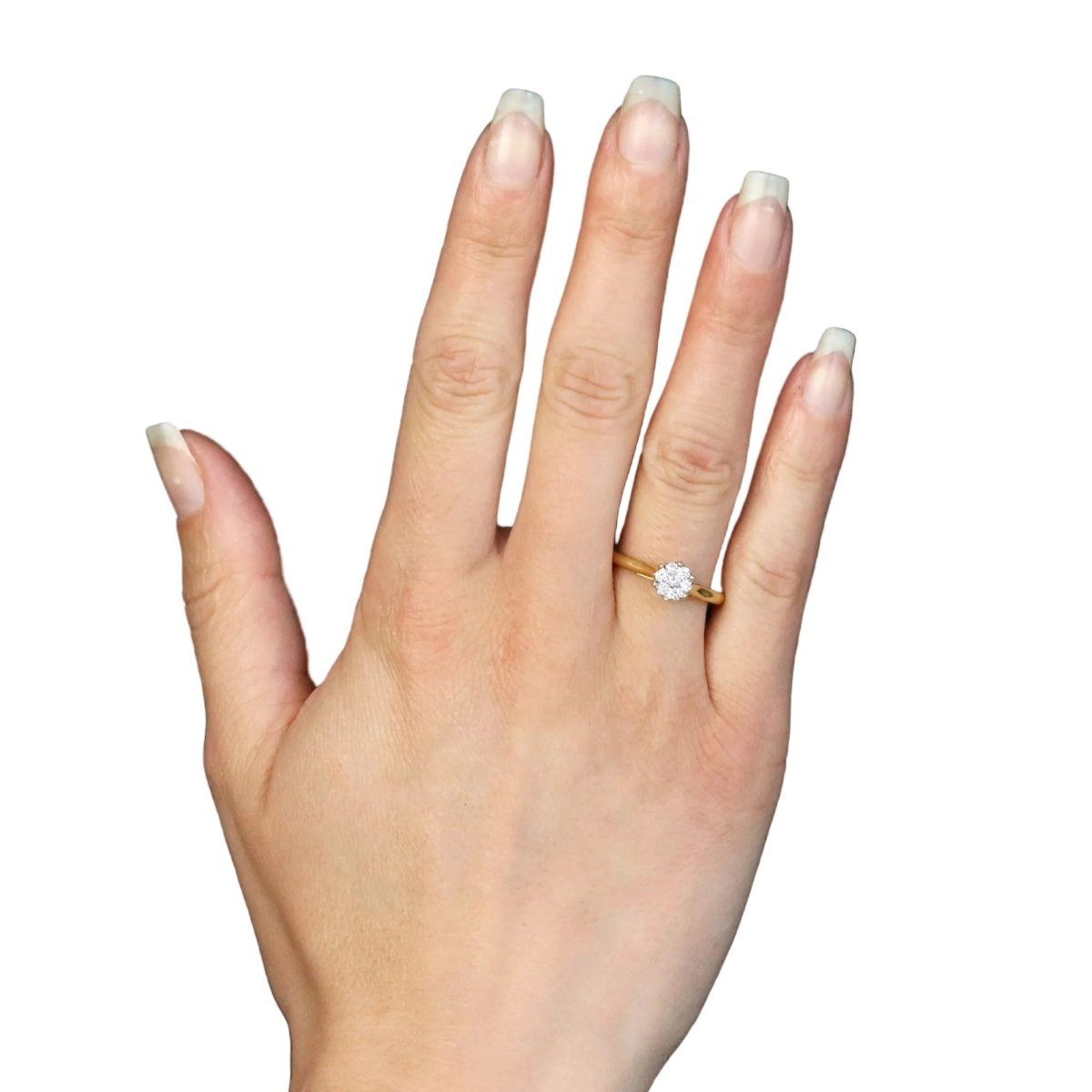 Bague Marguerite en or jaune et diamants - Castafiore