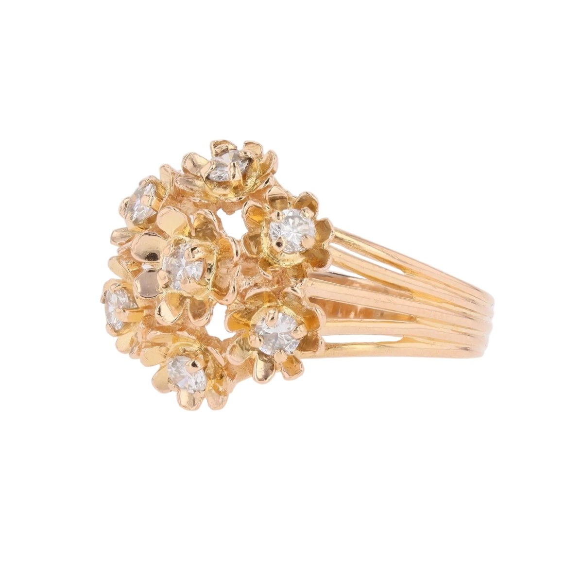 Bague Marguerite en or jaune et diamants - Castafiore