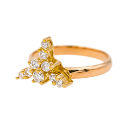 Bague Marguerite en or jaune et diamants - Castafiore