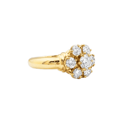 Bague Marguerite en or jaune et diamants - Castafiore