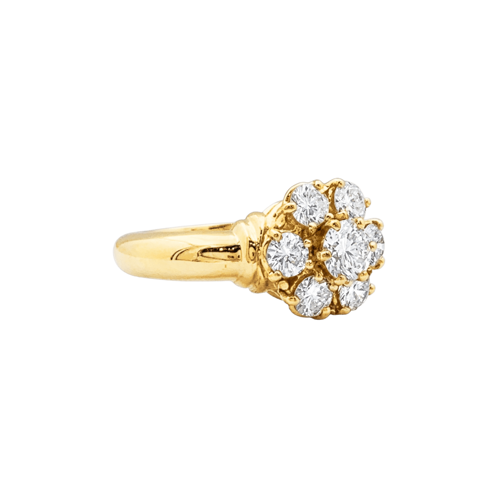 Bague Marguerite en or jaune et diamants - Castafiore