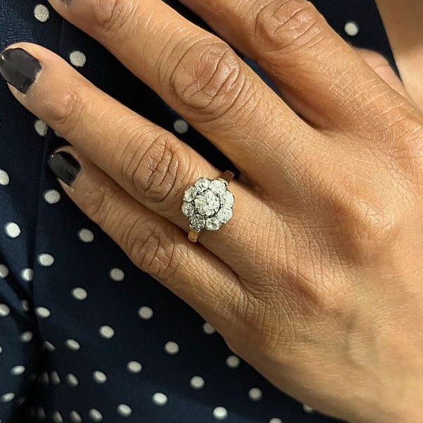 Bague Marguerite en or jaune et diamants – Castafiore