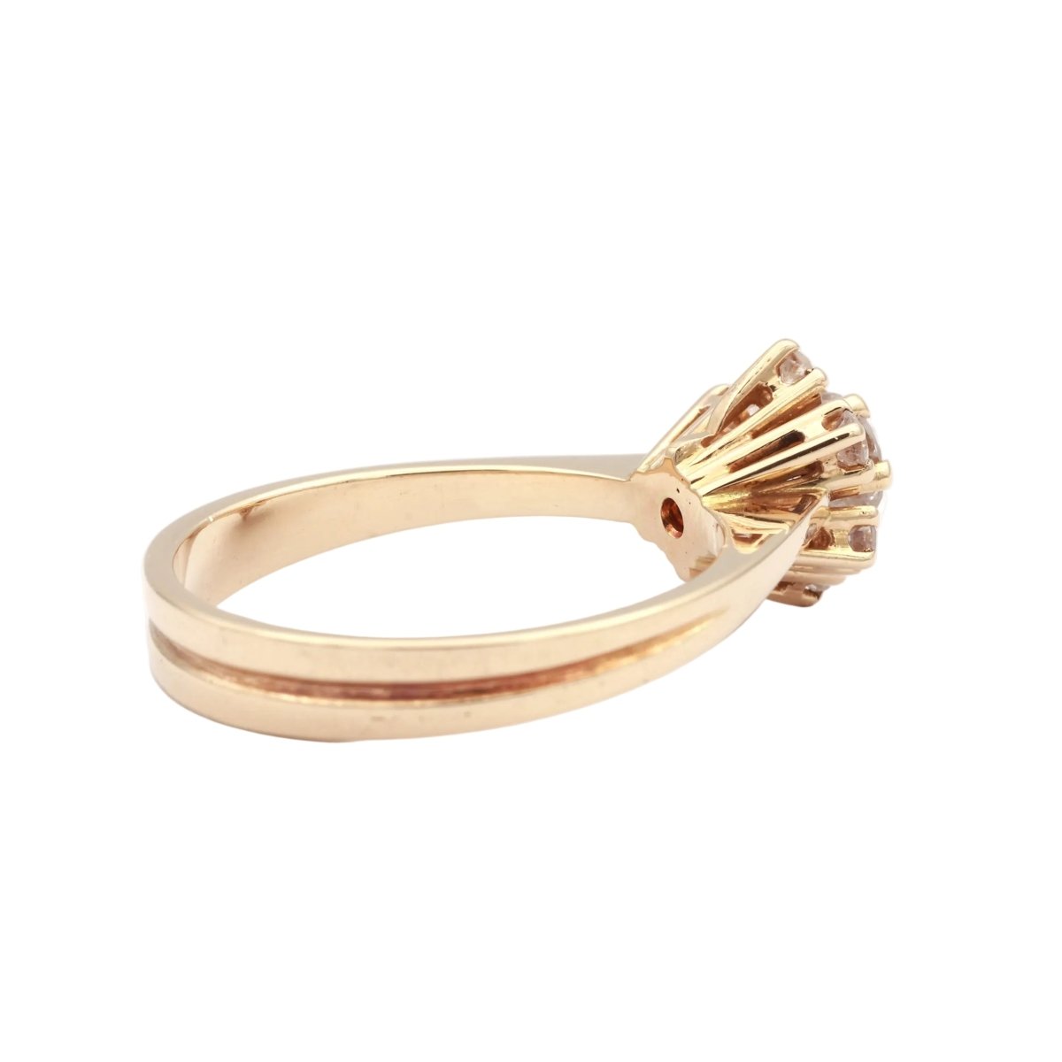 Bague Marguerite en or jaune et diamants - Castafiore