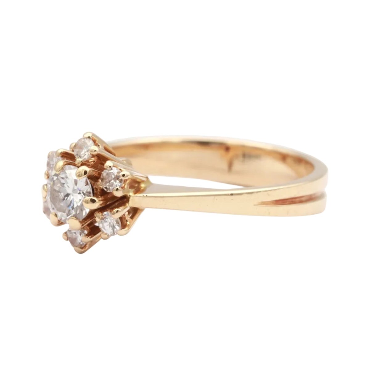 Bague Marguerite en or jaune et diamants - Castafiore