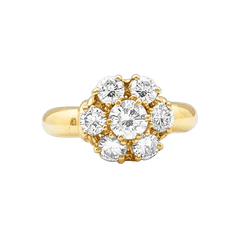 Bague Marguerite en or jaune et diamants - Castafiore