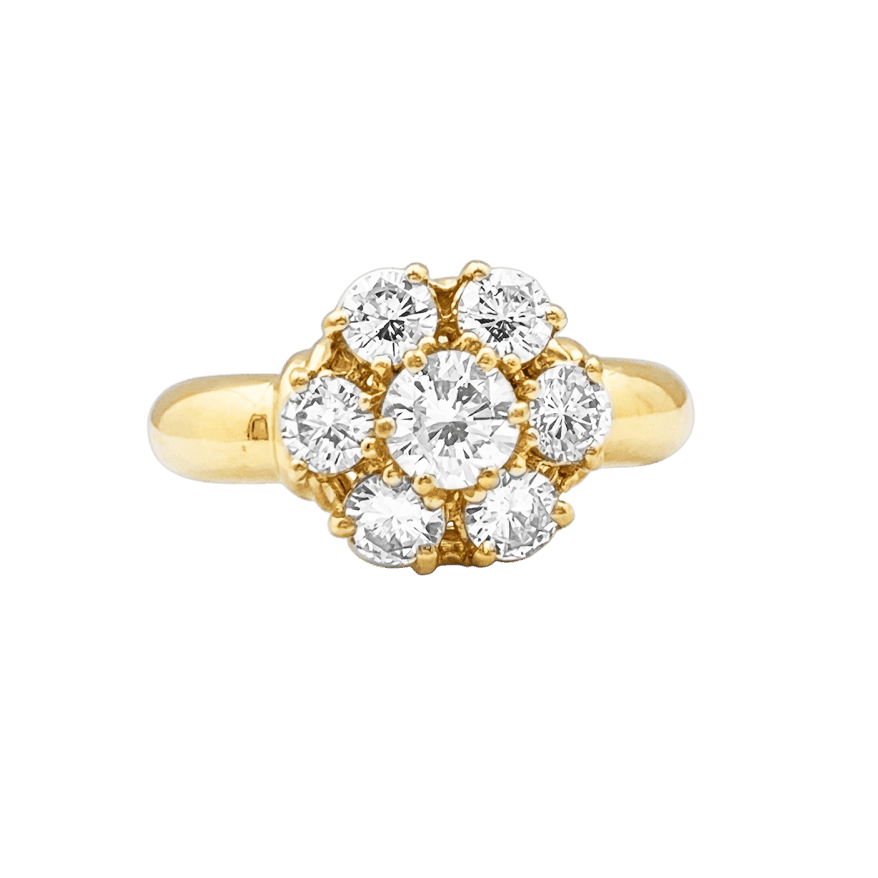 Bague Marguerite en or jaune et diamants - Castafiore