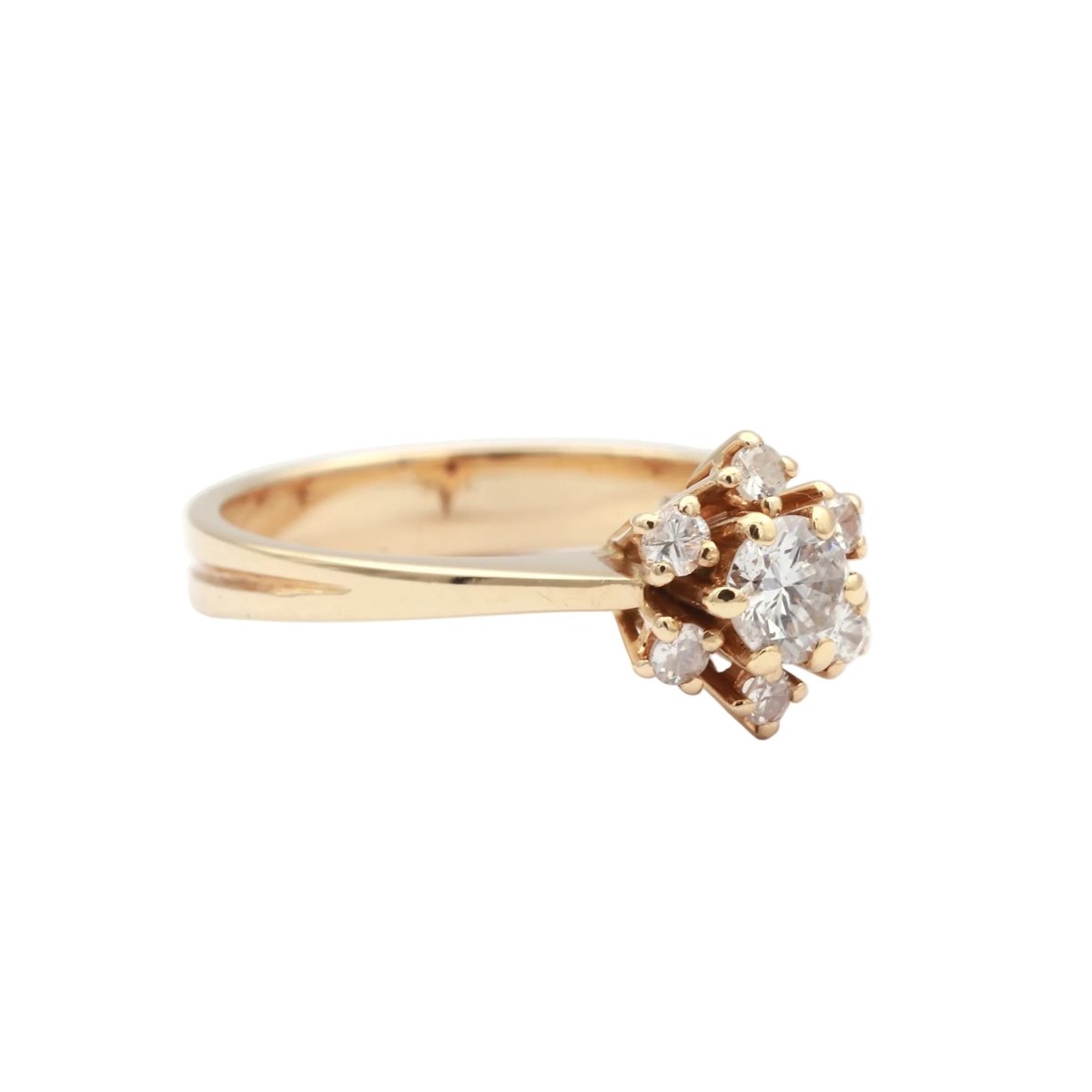 Bague Marguerite en or jaune et diamants - Castafiore