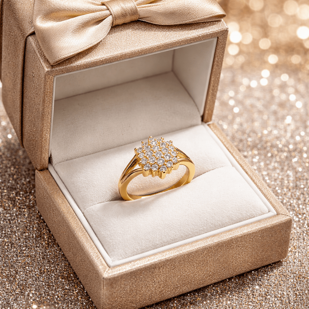 Bague Marguerite en or jaune et diamants - Castafiore
