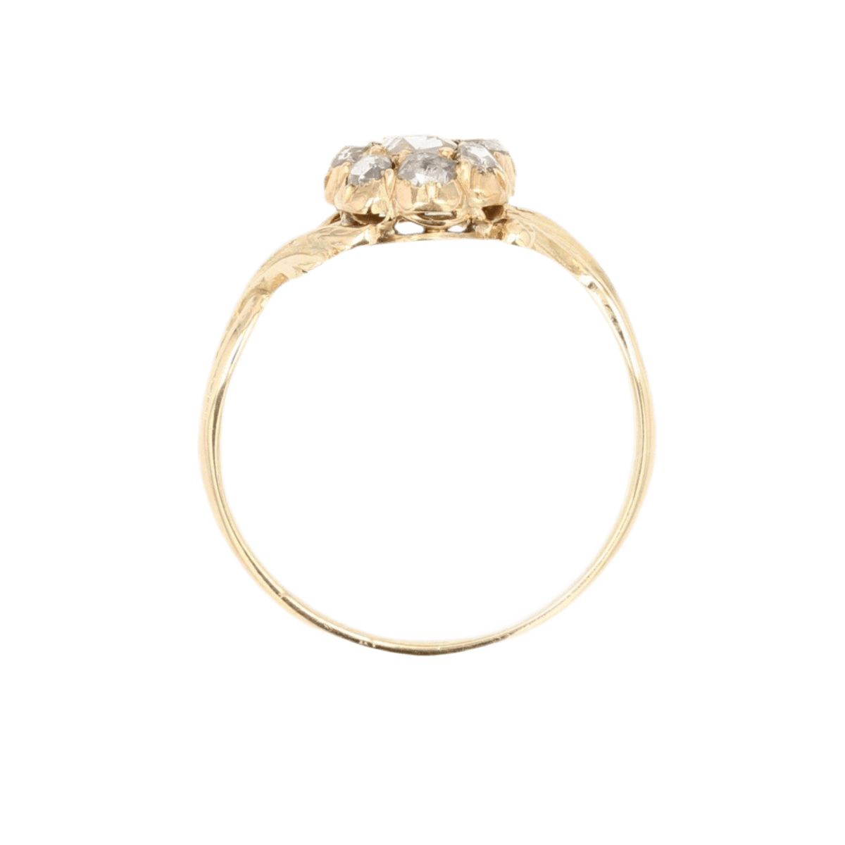 Bague Marguerite en or jaune et diamants - Castafiore