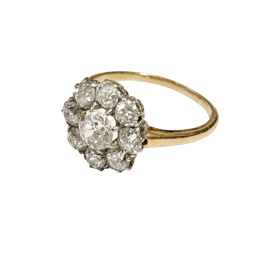 Bague Marguerite en or jaune et diamants - Castafiore