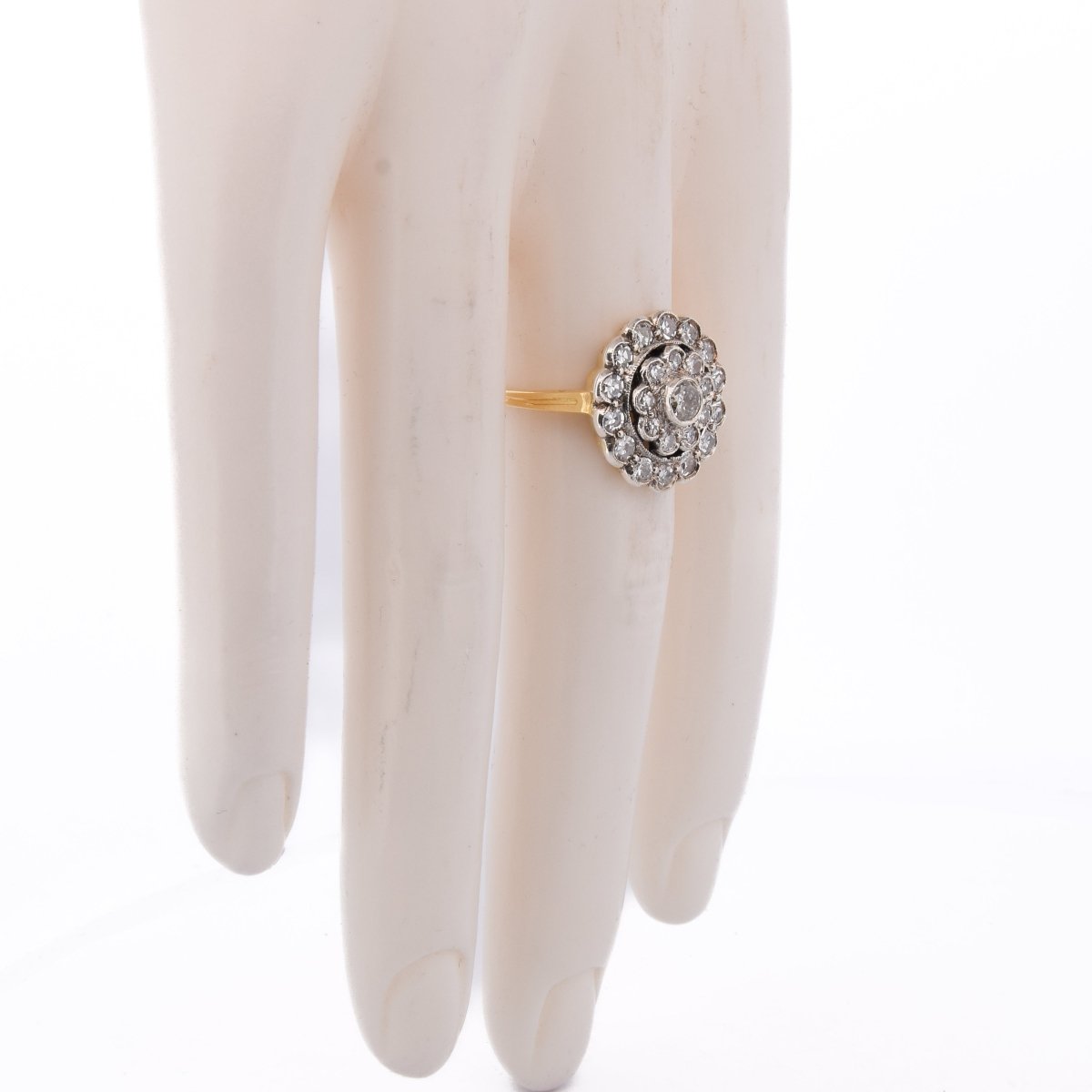 Bague Marguerite en or jaune et diamants - Castafiore