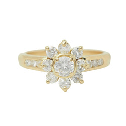 Bague Marguerite en or jaune et diamants - Castafiore