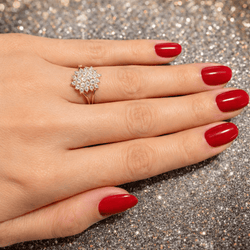 Bague Marguerite en or jaune et diamants - Castafiore