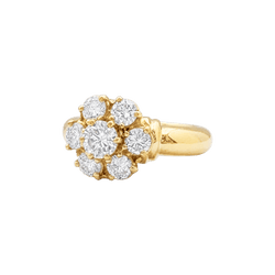 Bague Marguerite en or jaune et diamants - Castafiore
