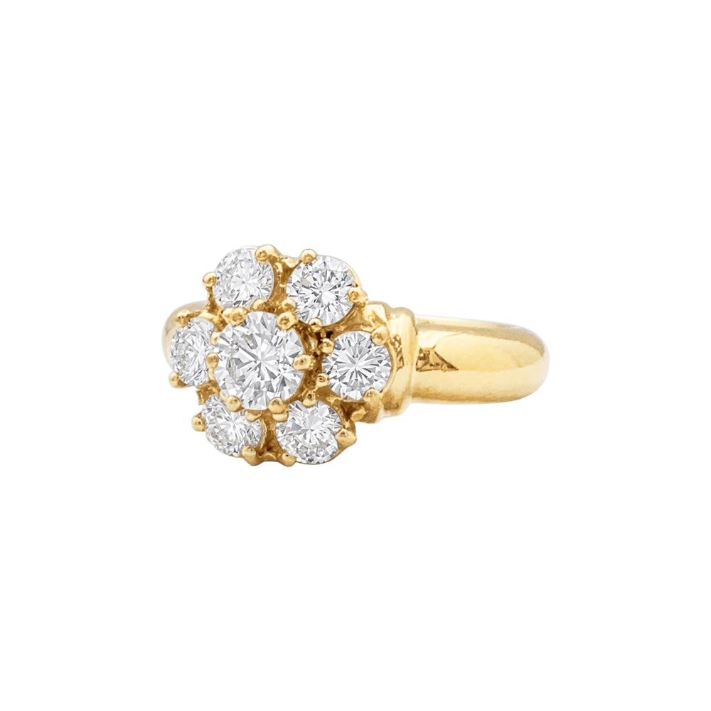 Bague Marguerite en or jaune et diamants - Castafiore